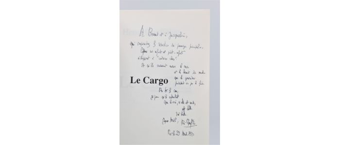 QUEFFELEC : Le cargo - Autographe, Edition Originale - Edition-Originale.com