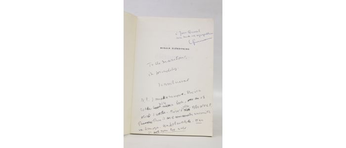 QUENEAU : Morale élémentaire - Signed book, First edition - Edition-Originale.com