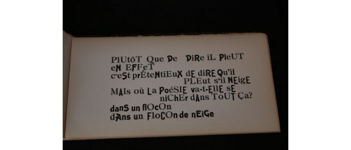 QUENEAU : Variations typographiques sur deux poèmes de Raymond Queneau - Signiert - Edition-Originale.com
