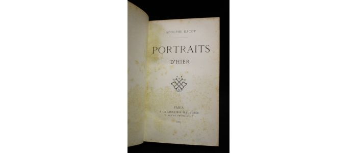 RACOT : Portraits d'hier - First edition - Edition-Originale.com