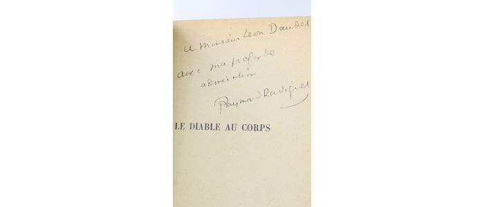 RADIGUET : Le diable au corps - Signiert, Erste Ausgabe - Edition-Originale.com