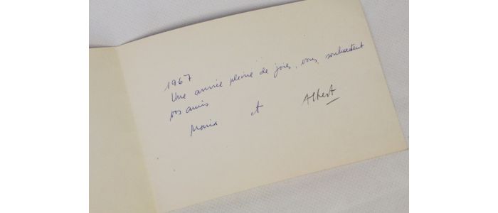 RAFOLS-CASAMADA : Carte de voeux adressée à la famille Raillard pour l'année 1967 signée par Albert Rafols-Casamada et sa femme Maria - Autographe, Edition Originale - Edition-Originale.com