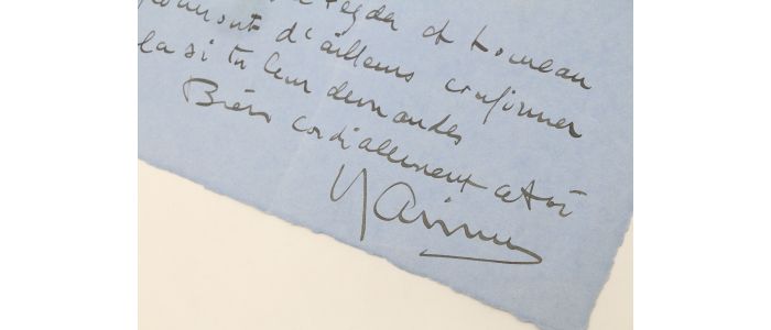 RAIMU : Importante lettre autographe signée adressée à Carlo Rim à propos d'un différend regardant le droit de propriété intellectuelle du film 