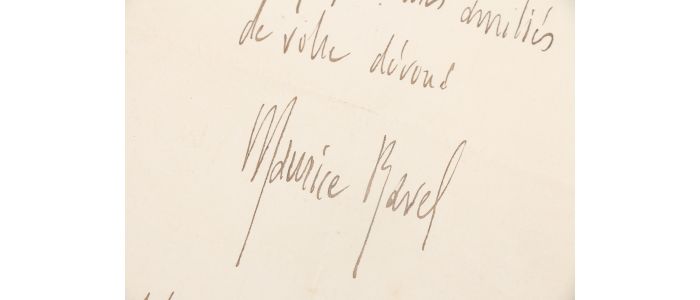 RAVEL : Lettre autographe signée : Ravel va au concert - Autographe, Edition Originale - Edition-Originale.com