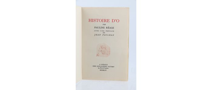 REAGE : Histoire d'O - Prima edizione - Edition-Originale.com