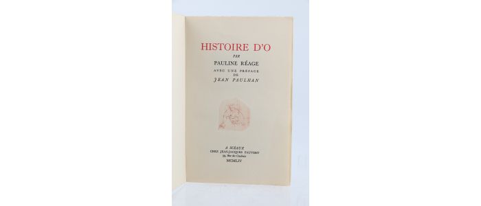 REAGE : Histoire d'O - Edition Originale - Edition-Originale.com