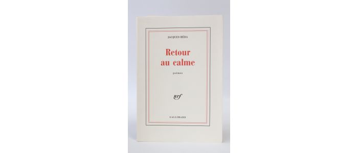 REDA : Retour au calme - Erste Ausgabe - Edition-Originale.com