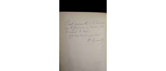 REGNAULT : Correspondance de Henri Regnault recueillie et annotée par Arthur Duparc suivie du catalogue complet de l'oeuvre de H. Regnault - Edition Originale - Edition-Originale.com