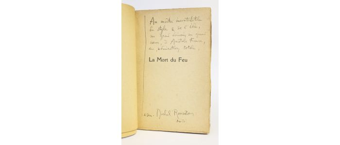 RENAITOUR : La mort du feu. Poèmes de l'année 1918 - Signiert, Erste Ausgabe - Edition-Originale.com