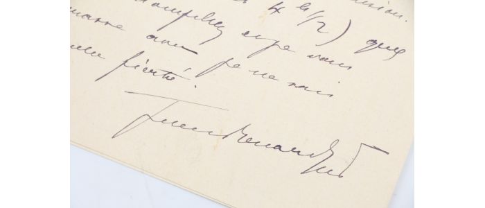 RENARD : Lettre autographe datée et signée adressée à Sacha Guitry : 