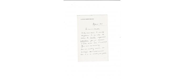 RENARD : Lettre autographe signée adressée à Charles Mendel - Libro autografato, Prima edizione - Edition-Originale.com