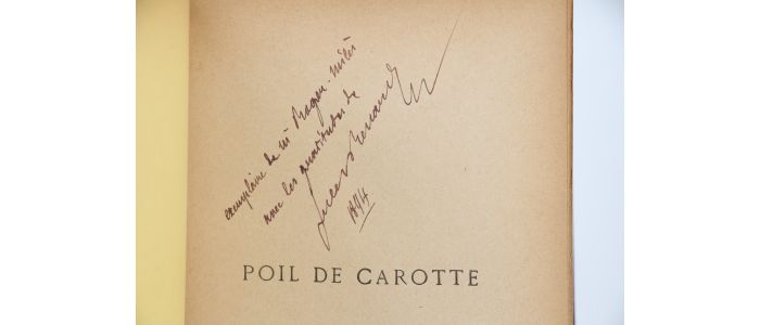 RENARD : Poil de Carotte - Autographe, Edition Originale - Edition-Originale.com