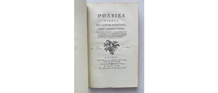 REYRAC : Poésies tirées des Saintes Ecritures - Prima edizione - Edition-Originale.com