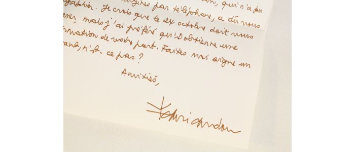 RICARDOU : Lettre autographe signée  - Libro autografato, Prima edizione - Edition-Originale.com