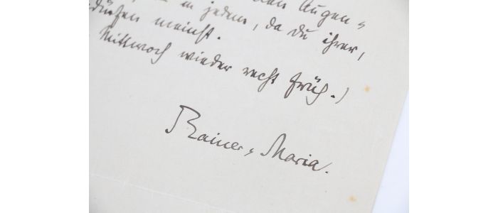 RILKE : Lettre autographe signée à Elya Maria Nevar : 