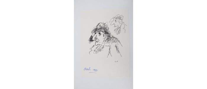 RIM : Deux dessins originaux au stylo bille noir représentant Emmanuel Berl - Signed book, First edition - Edition-Originale.com