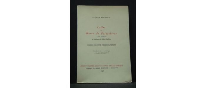 RIMBAUD : Lettre au Baron de Petdechèvre à son secrétaire au château de Saint-Magloire - First edition - Edition-Originale.com