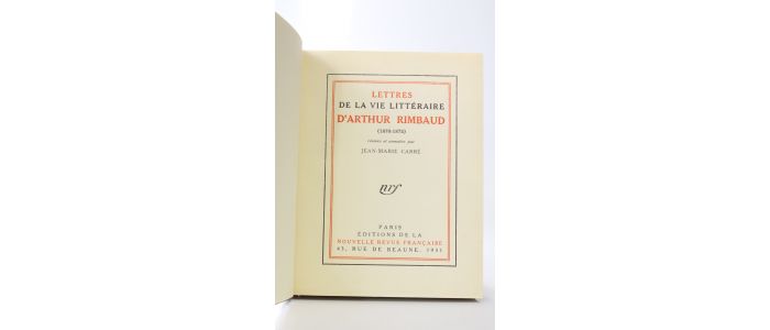 RIMBAUD : Lettres de la vie littéraire (1870-1875) - Erste Ausgabe - Edition-Originale.com