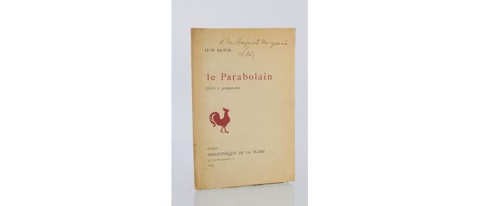RIOTOR : Le parabolain - Libro autografato, Prima edizione - Edition-Originale.com