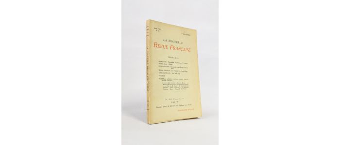 RIVIERE : Introduction à une métaphysique du rêve in La Nouvelle Revue française n°10 de l'année 1909 - Prima edizione - Edition-Originale.com