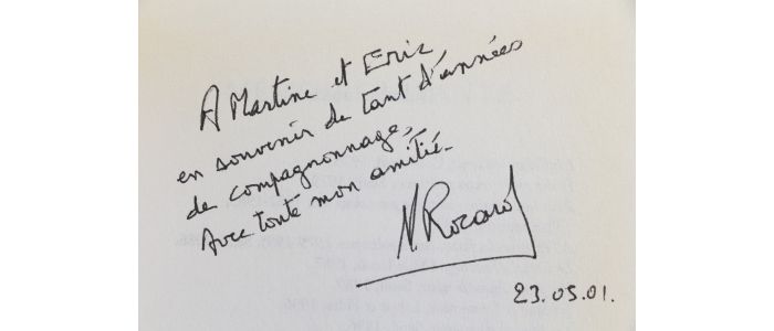 ROCARD : Entretien avec Judith Waintraub - Autographe, Edition Originale - Edition-Originale.com