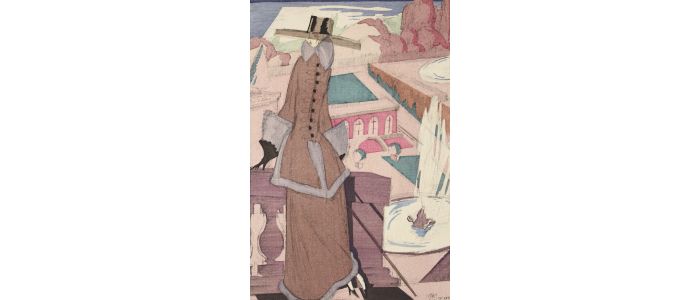 RODIER : La Petite Mademoiselle. Tailleur XVIIe en perllaine de Rodier (pl.1, La Gazette du Bon ton, 1922 n°1) - Edition Originale - Edition-Originale.com