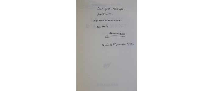 ROLIN : Le jardin d'agrément - Signed book, First edition - Edition-Originale.com