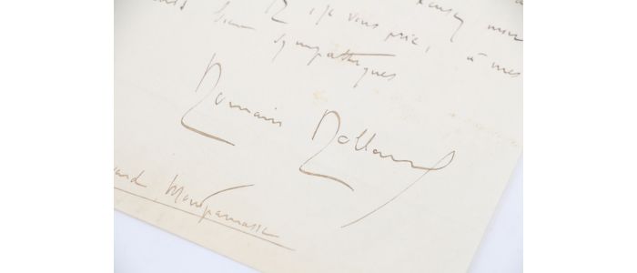 ROLLAND :  Lettre autographe datée et signée  - Signed book, First edition - Edition-Originale.com