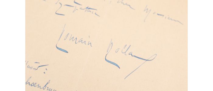 ROLLAND : Belle lettre autographe datée et signée à propos de son admiration pour le physiologiste Georg Friedrich Nicolaï : 