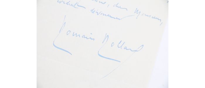 ROLLAND : Lettre autographe datée et signée à propos d'une préface qu'il doit écrire et qui concerne Stendhal et la musique : 