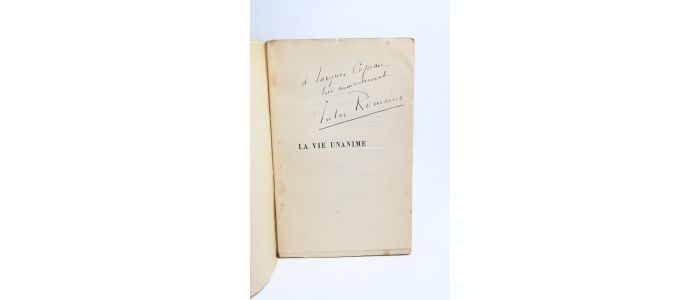 ROMAINS : La vie unanime - Signed book, First edition - Edition-Originale.com
