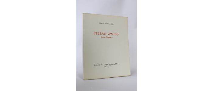 ROMAINS : Stefan Zweig grand européen - Edition Originale - Edition-Originale.com