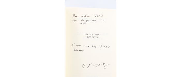 ROMILLY : Dans le jardin des mots - Signiert, Erste Ausgabe - Edition-Originale.com
