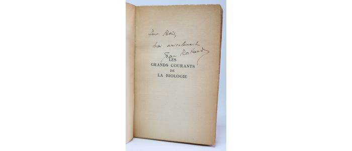 VIAN : Les grands courants de la biologie - Autographe, Edition Originale - Edition-Originale.com