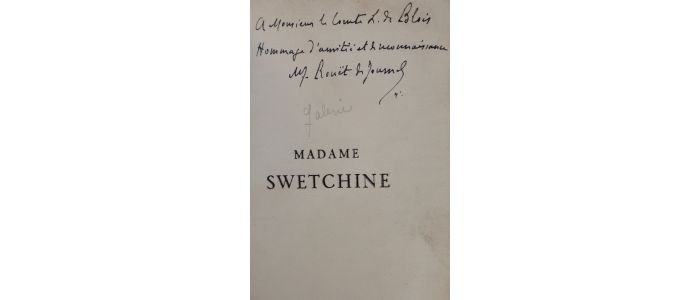 ROUET DE JOURNEL : Une russe catholique : Madame Swetchine - Autographe, Edition Originale - Edition-Originale.com