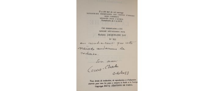 ROYER : La nymphe du Gévaudan - Libro autografato, Prima edizione - Edition-Originale.com