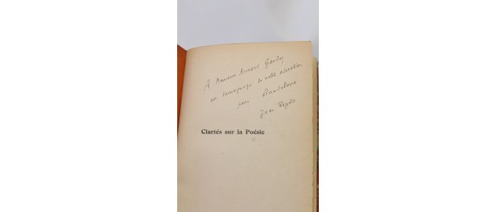 ROYERE : Clartés sur la poésie - Signiert, Erste Ausgabe - Edition-Originale.com