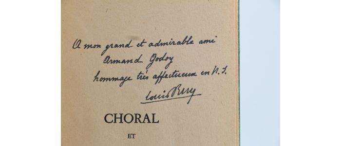 RUY : Choral et nocturnes - Signiert, Erste Ausgabe - Edition-Originale.com