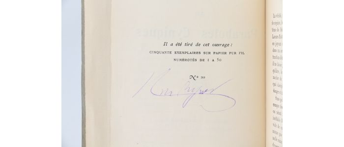 RYNER : Les paraboles cyniques - Signed book - Edition-Originale.com
