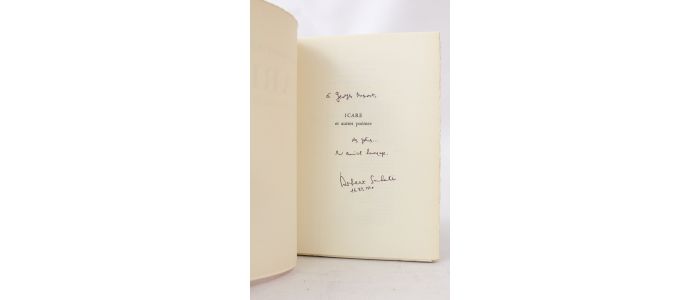 SABATIER : Icare et autres poèmes - Libro autografato, Prima edizione - Edition-Originale.com