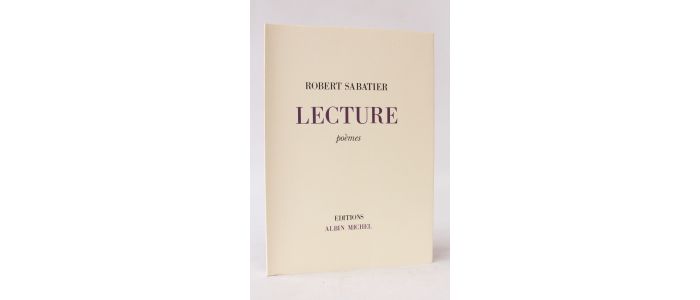 SABATIER : Lecture - Prima edizione - Edition-Originale.com