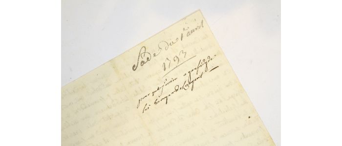 SADE : Lettre autographe inédite signée du Marquis de Sade, alors en liberté, au commencement de la Terreur - Signiert, Erste Ausgabe - Edition-Originale.com