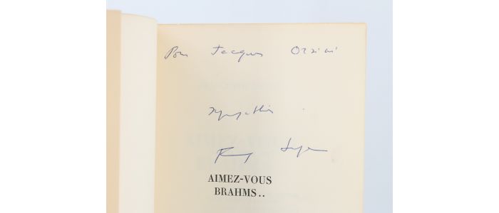 SAGAN : Aimez-vous Brahms.. - Signed book, First edition - Edition-Originale.com