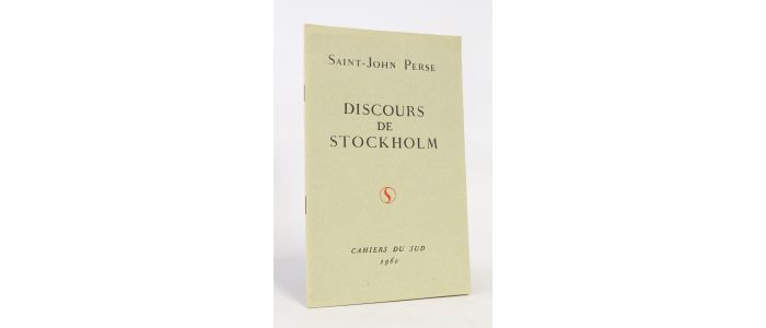 SAINT-JOHN PERSE : Discours de Stockholm - Erste Ausgabe - Edition-Originale.com