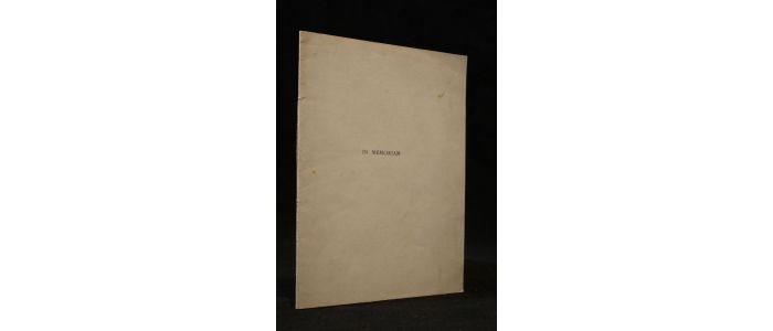VALLAS : In mémoriam - Signiert, Erste Ausgabe - Edition-Originale.com