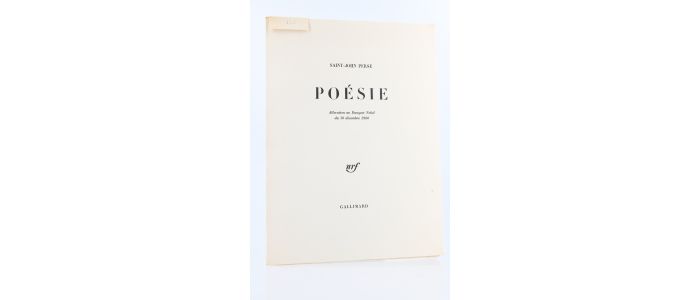 SAINT-JOHN PERSE : Poésie - Prima edizione - Edition-Originale.com