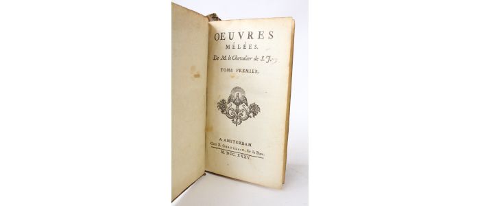 SAINT JORY : Oeuvres mêlées de M. le Chevalier de S. J - First edition - Edition-Originale.com