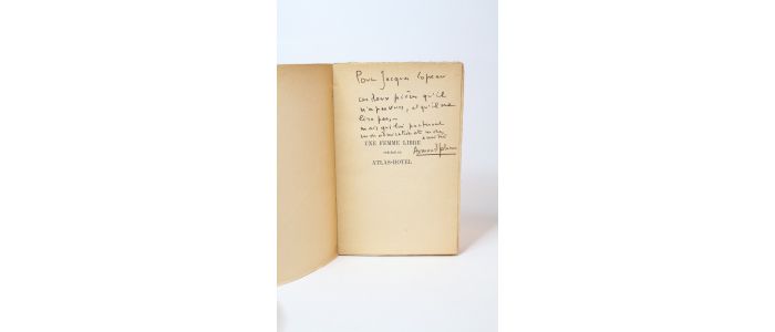 SALACROU : Une femme libre précédé de Atlas-hôtel - Autographe, Edition Originale - Edition-Originale.com