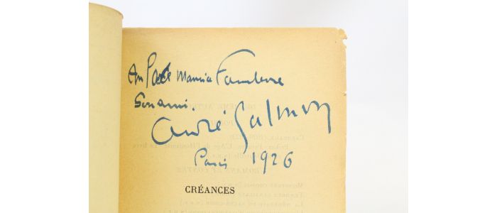SALMON : Créances 1905-1910 - Libro autografato - Edition-Originale.com