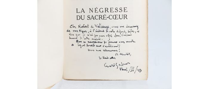 SALMON : La négresse du Sacré-Coeur - Signed book, First edition - Edition-Originale.com